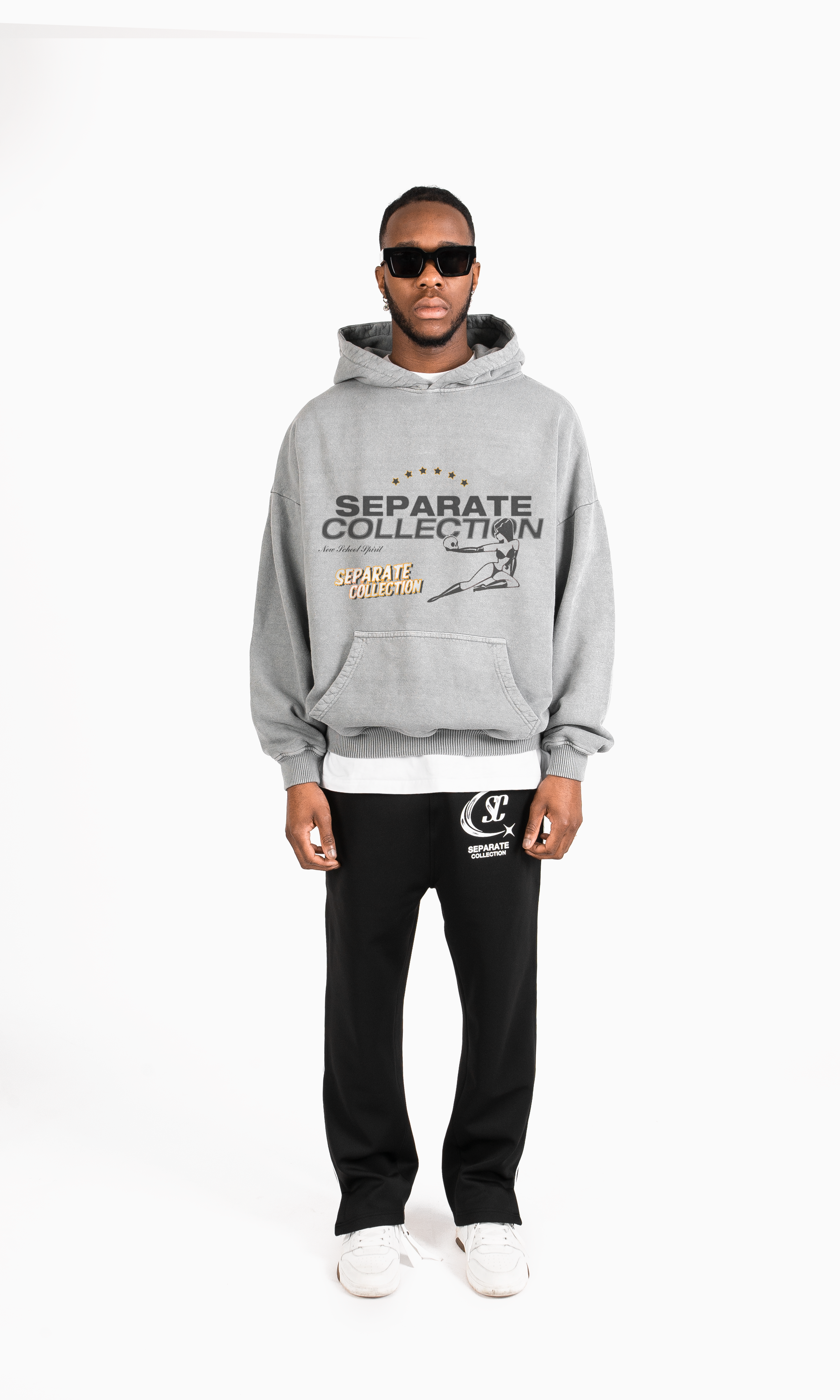 Separate Collection© Stars Vintage Grey Hoodie